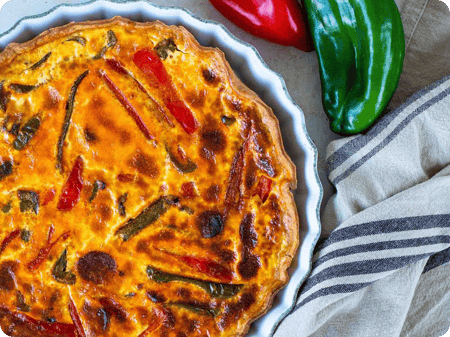 Quiche chorizo poivrons