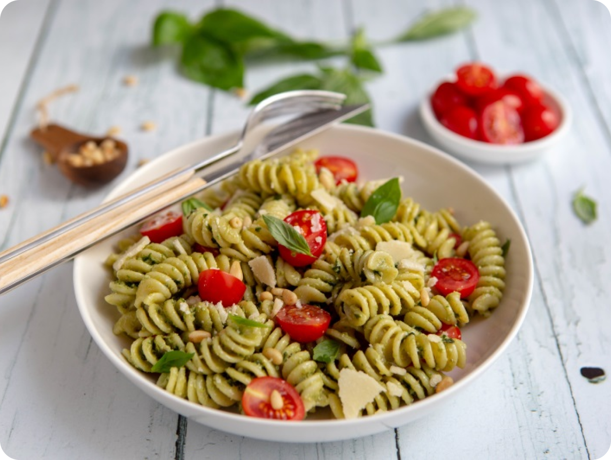Salade de fusili pesto