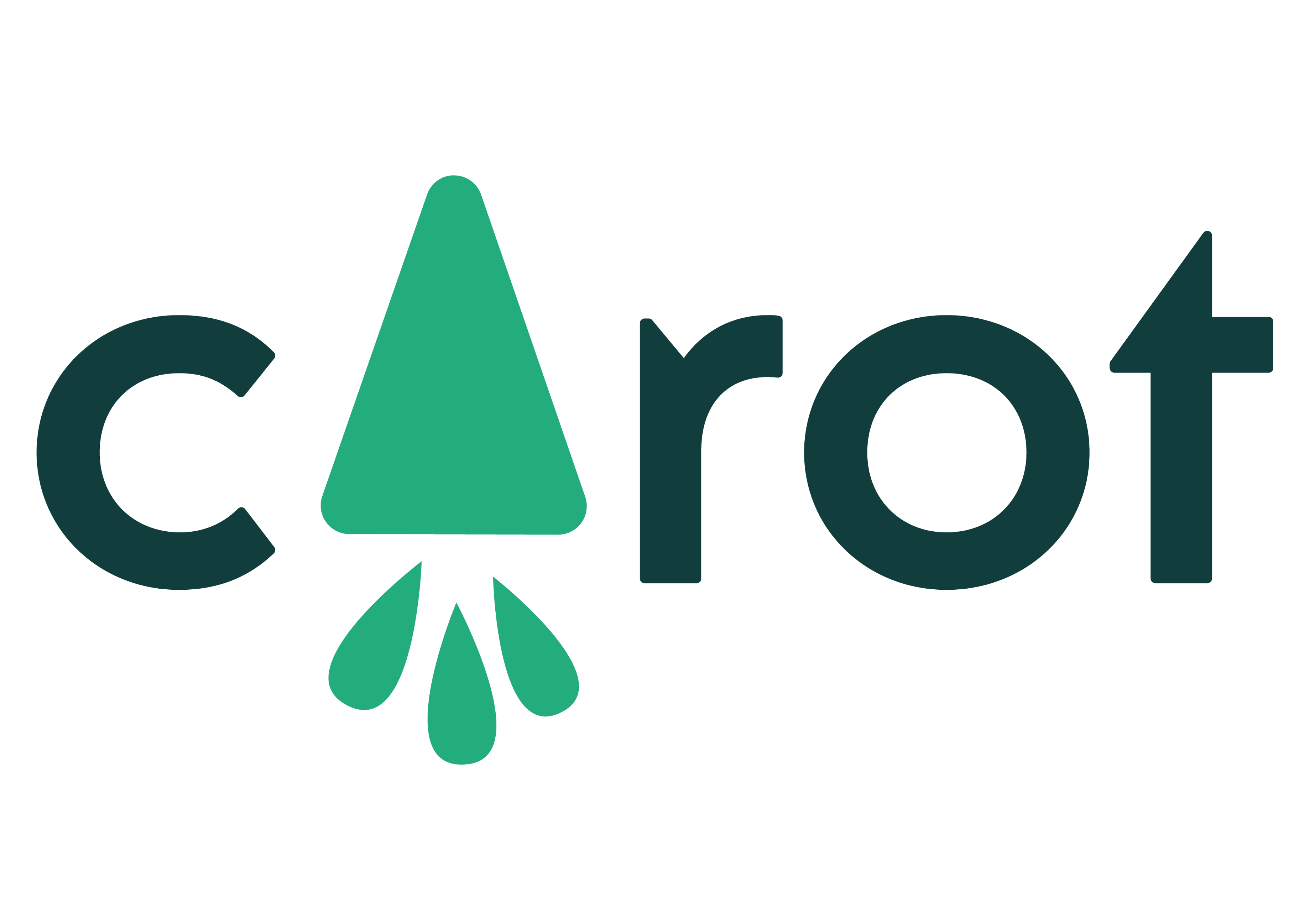 Logo écriture foncé carot vert